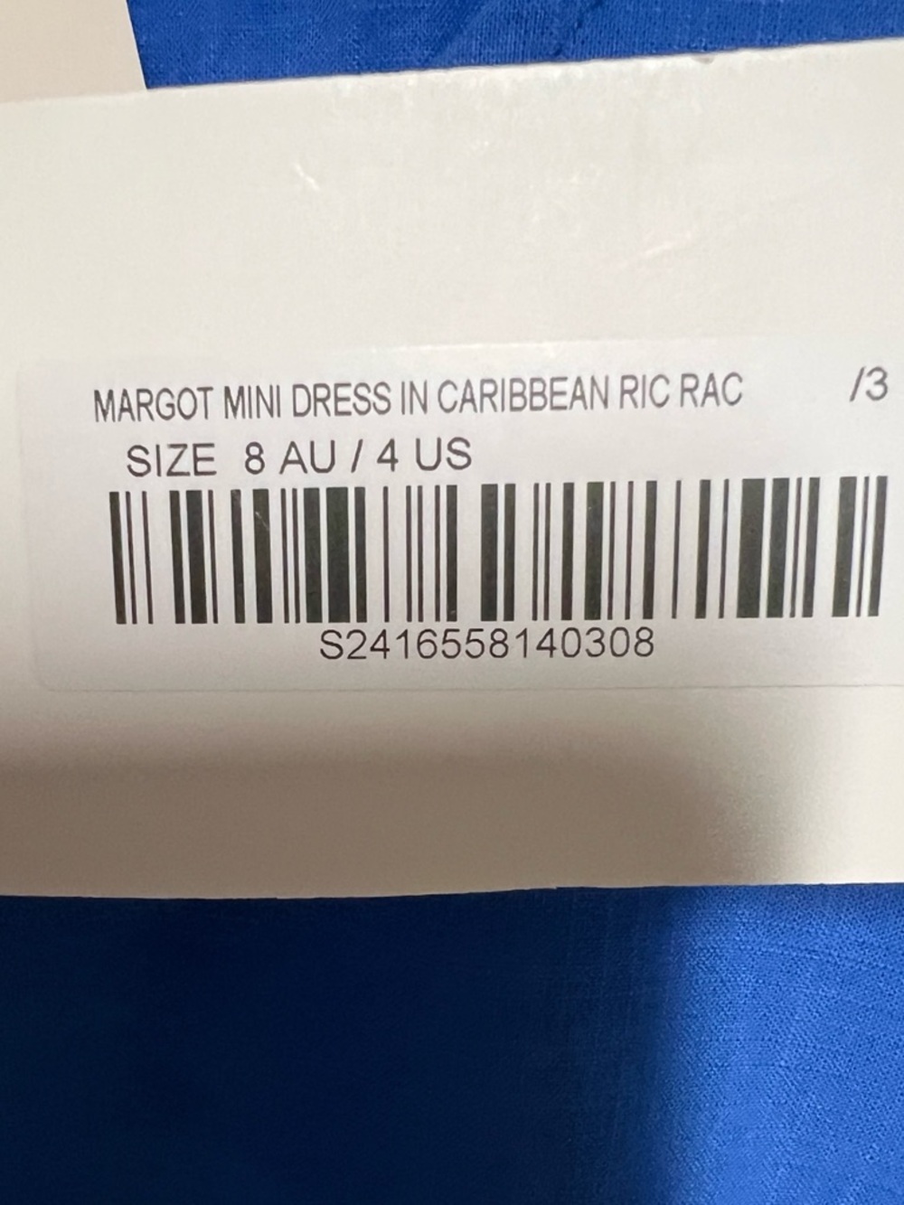 NWT Mister Zimi Margot Mini Ric Rac Dress in Caribbean Blue Sz US 4 - Picture 9 of 9